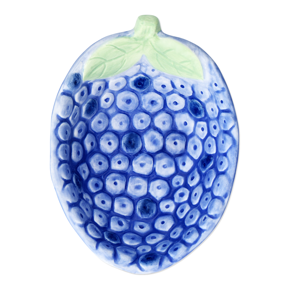 BOWL BLUEBERRY SHAPE WITH EMBOSSED DETAILS BLUE AND GREEN