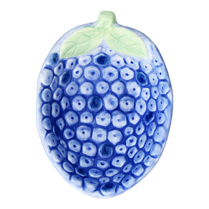 BOWL BLUEBERRY SHAPE WITH EMBOSSED DETAILS BLUE AND GREEN
