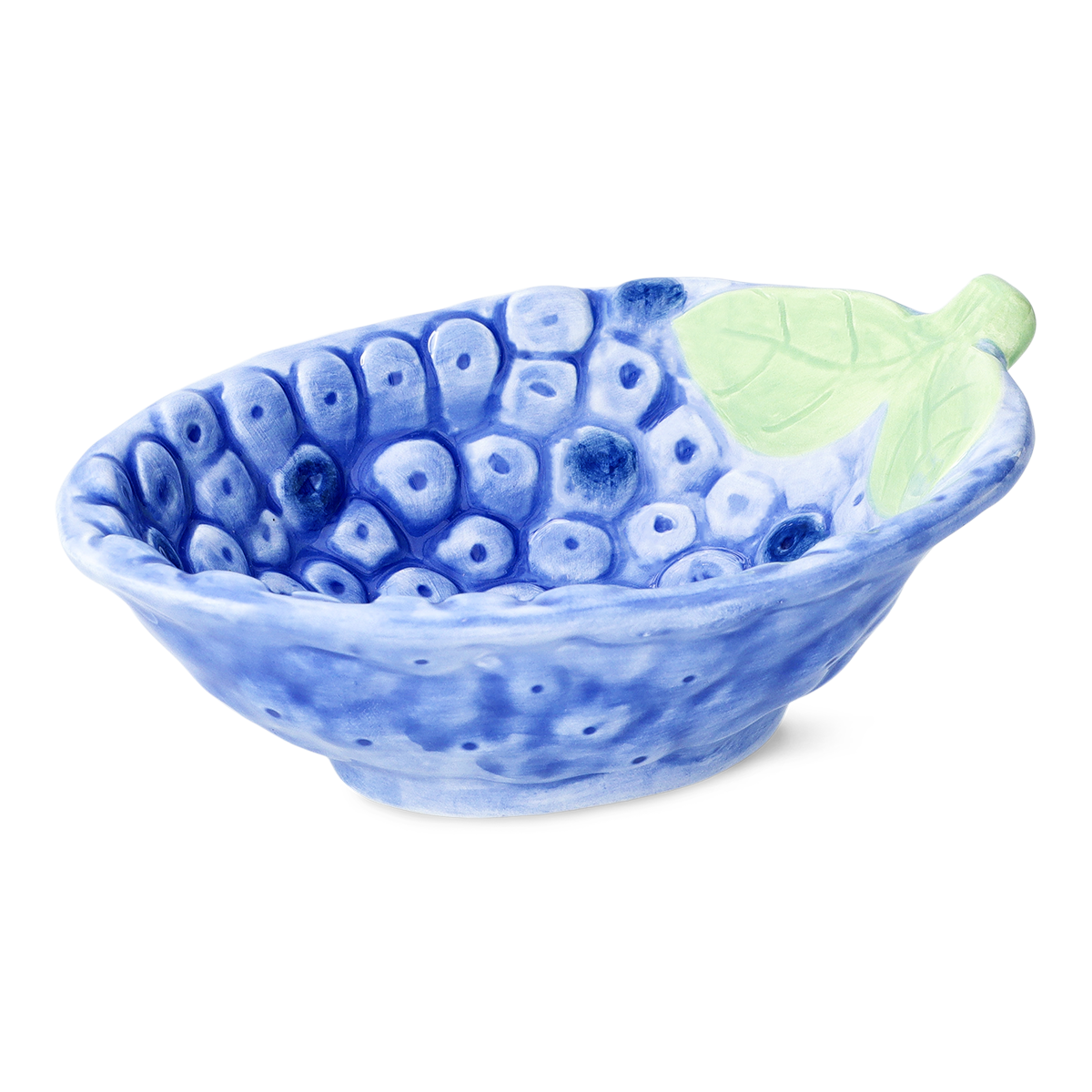 BOWL BLUEBERRY SHAPE WITH EMBOSSED DETAILS BLUE AND GREEN