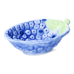 BOWL BLUEBERRY SHAPE WITH EMBOSSED DETAILS BLUE AND GREEN