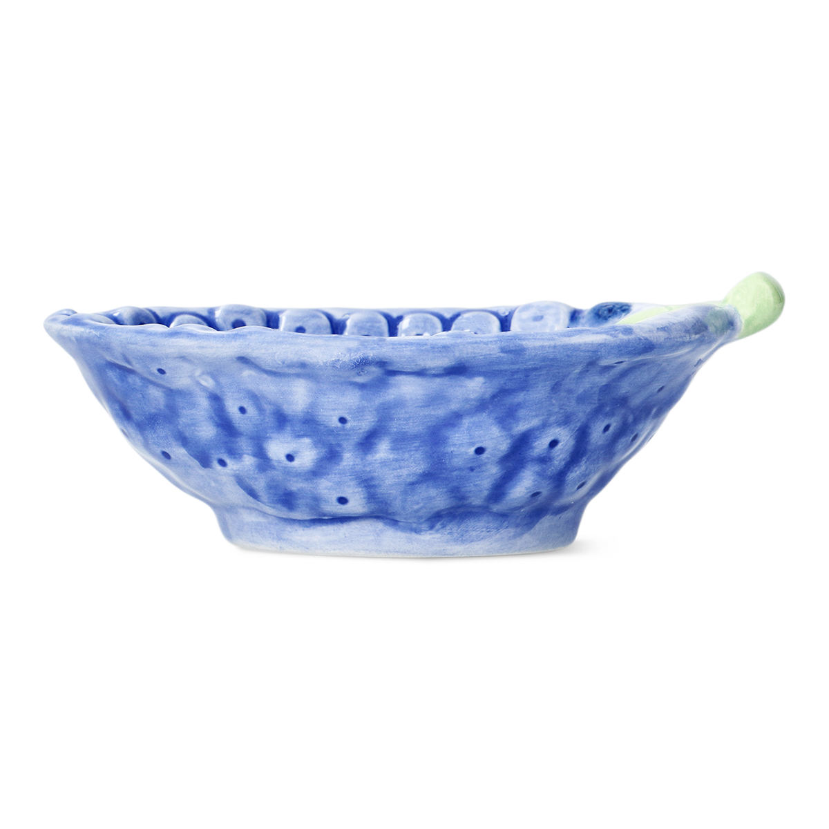 BOWL BLUEBERRY SHAPE WITH EMBOSSED DETAILS BLUE AND GREEN