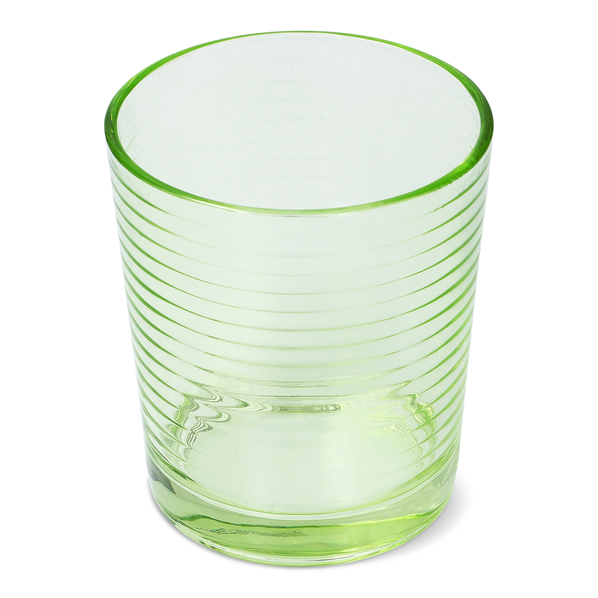 DRINKING GLASS SPRAYED COLOR GREEN