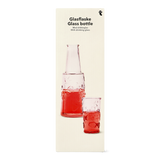 JUG WITH DRINKING GLASS ON TOP 2 PCS SET IN GLASS W DESIGN