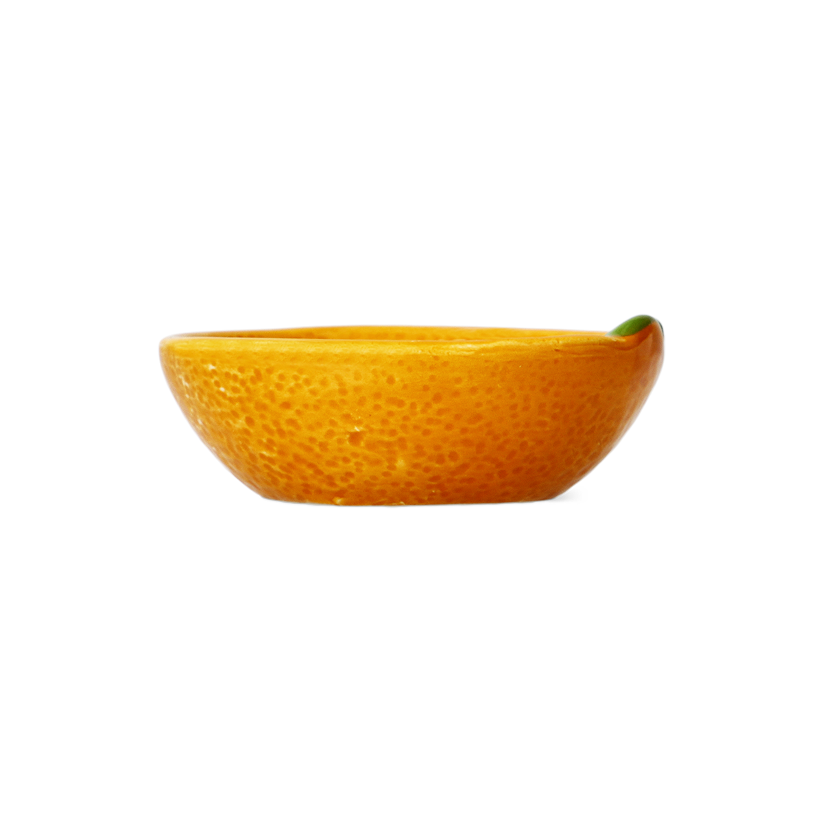 BOWL CERAMIC SHAPED AS ORANGE SMALL ORANGE COLOR