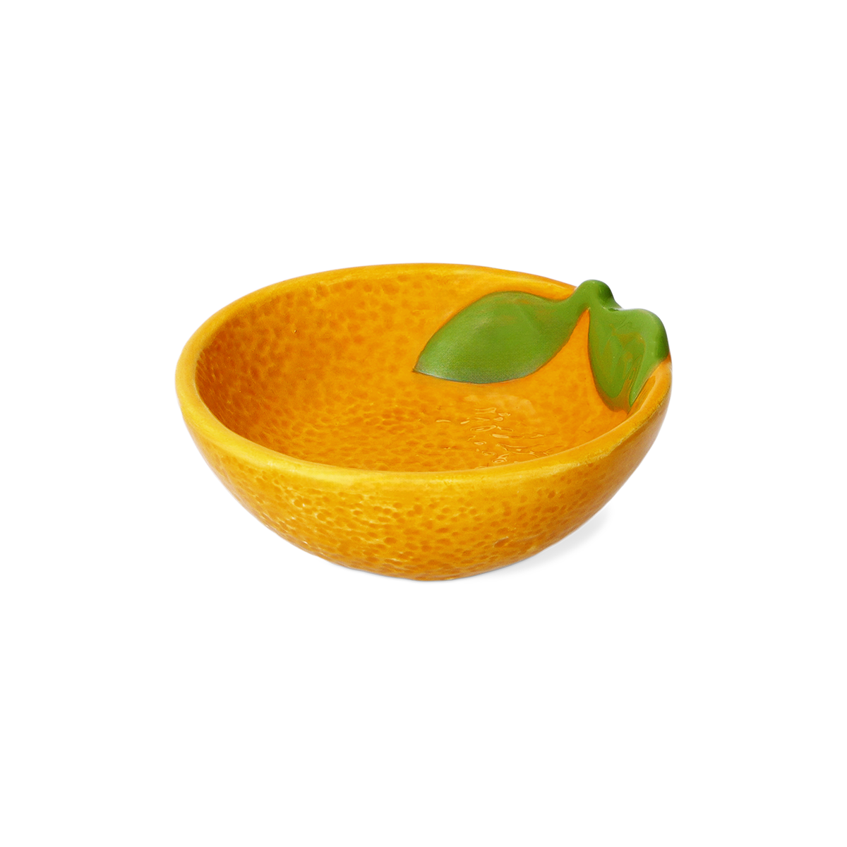 BOWL CERAMIC SHAPED AS ORANGE SMALL ORANGE COLOR