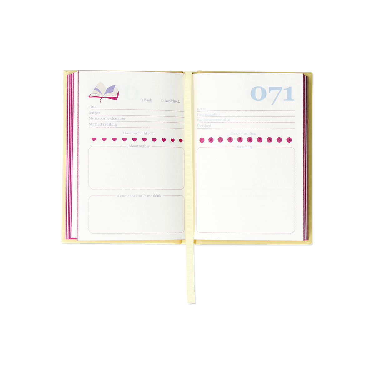 Sarı 100 Kitap Okuma Günlüğü A6