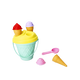 SAND BUCKET WITH ICE CREAM MOLDS