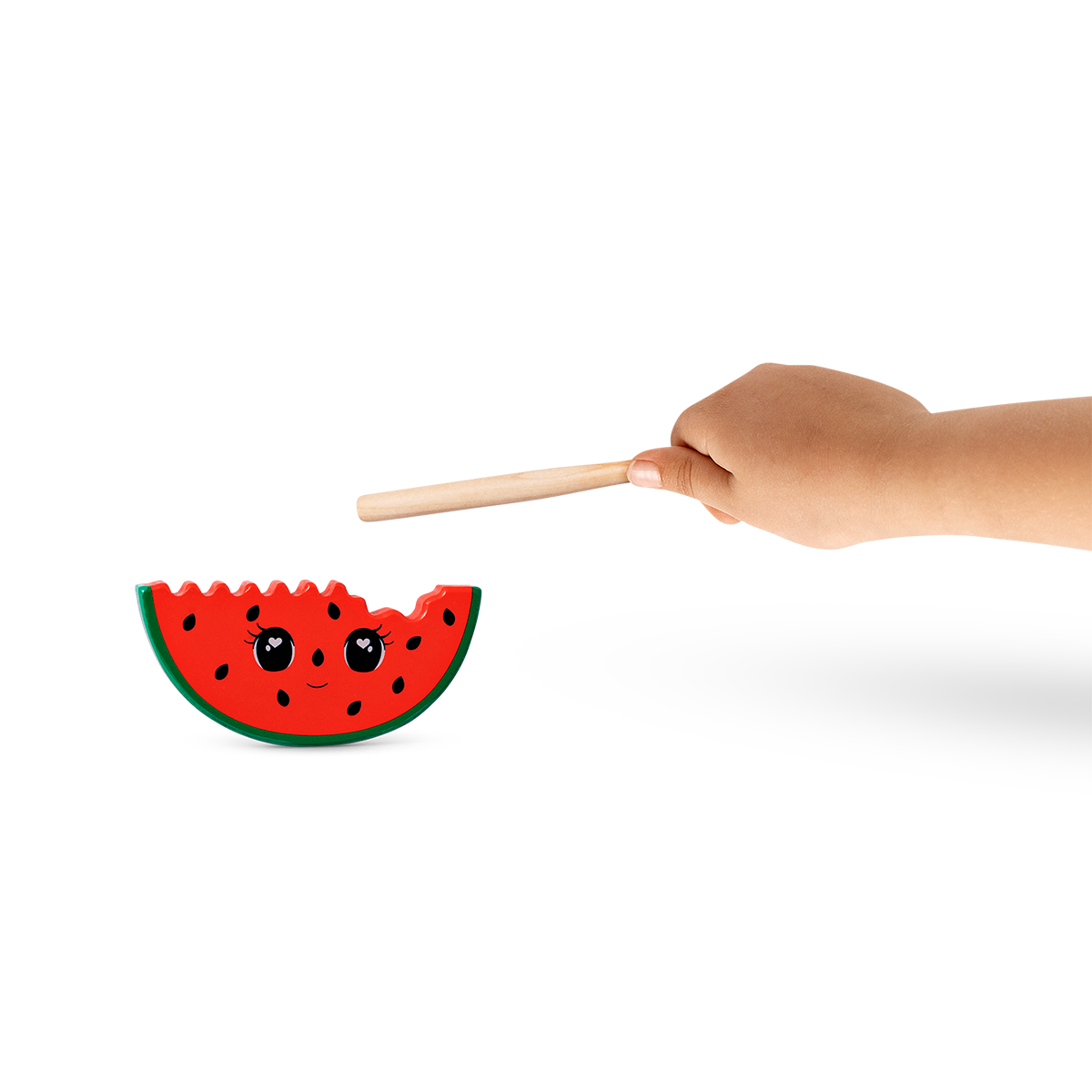 Kırmızı Ahşap Karpuz Şeklinde Vurmalı Çalgı
