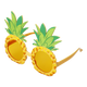 Sarı Ananas Şeklinde Parti Gözlüğü
