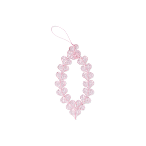 Pembe Kalp Boncuklu Telefon Süsü