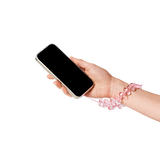 Pembe Kalp Boncuklu Telefon Süsü