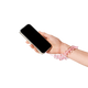 Pembe Kalp Boncuklu Telefon Süsü