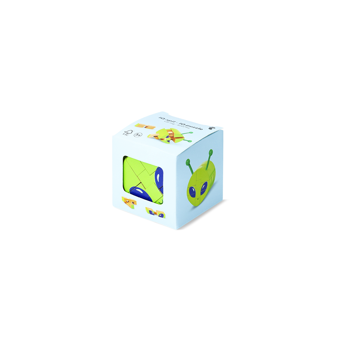 Yeşil Ahşap Uzaylı Şeklinde 3D Yapboz
