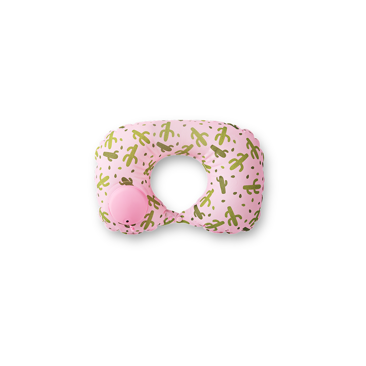 TRAVEL PILLOW TPU W INFLATABLE BUTTON AOP IN DRAWSTRING BAG