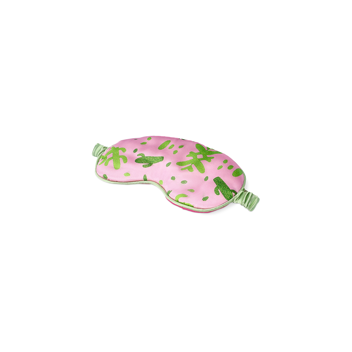 Kaktüs Desenli Pembe Uyku Maskesi