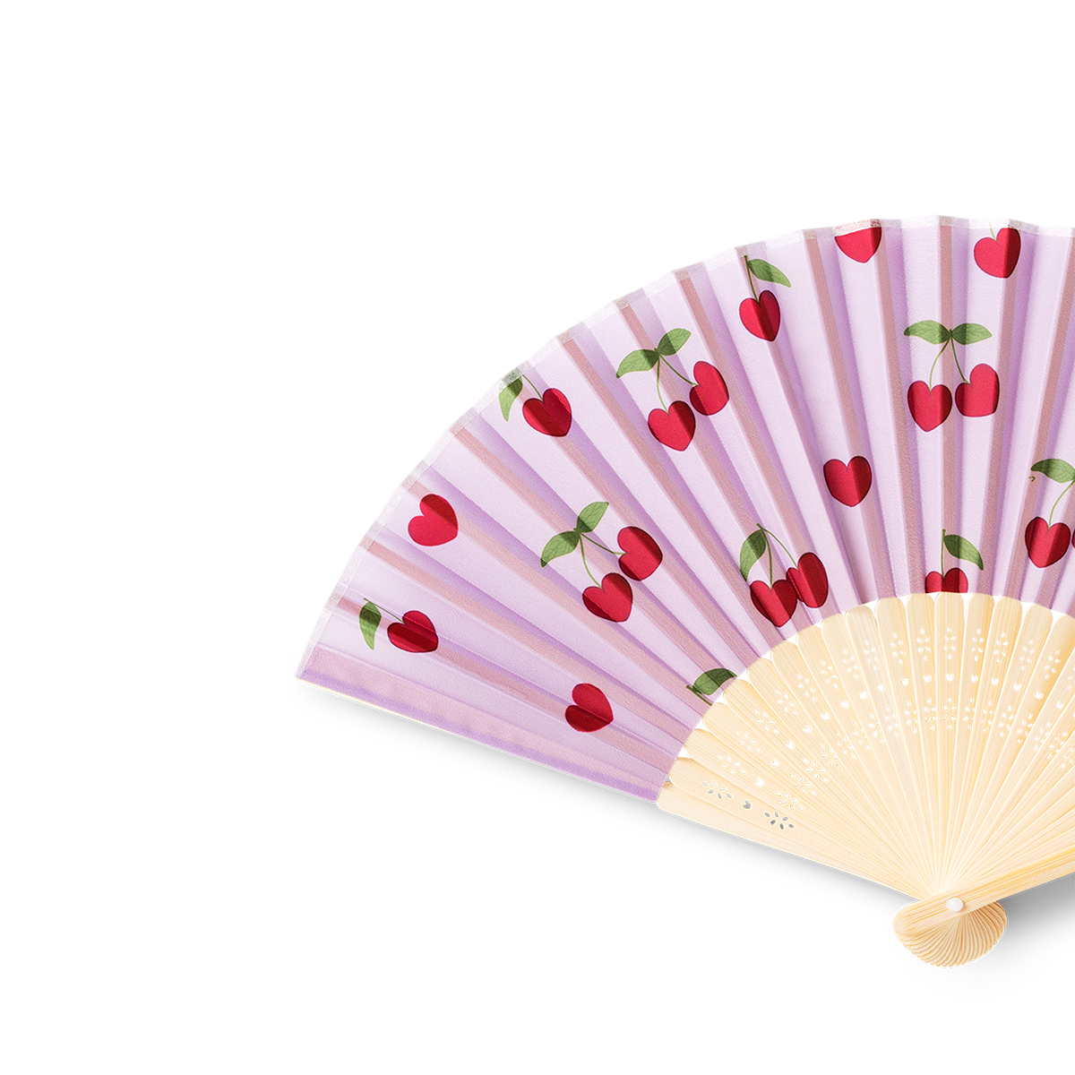 FAN BAMBOO FOLDABLE CHERRY