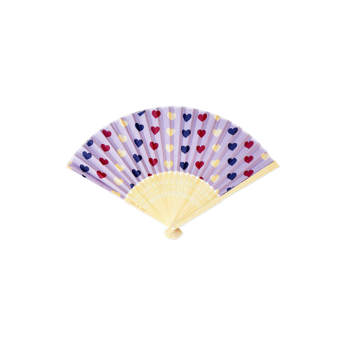FAN BAMBOO FOLDABLE HEARTS