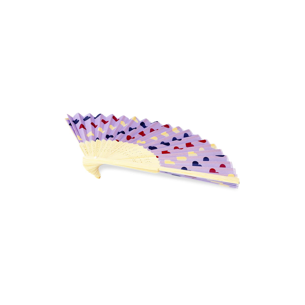 FAN BAMBOO FOLDABLE HEARTS
