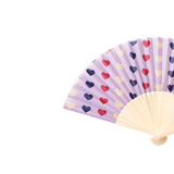 FAN BAMBOO FOLDABLE HEARTS