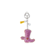 KEYRING COWBOYBOOT GLITTER