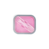 Pembe Katlanabilir Silikon Beslenme Kabı