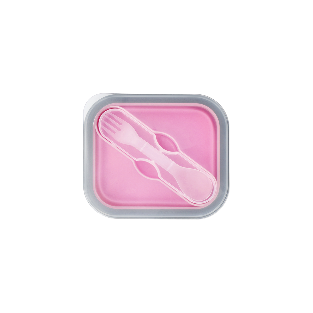 Pembe Katlanabilir Silikon Beslenme Kabı