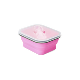 Pembe Katlanabilir Silikon Beslenme Kabı