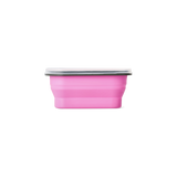 Pembe Katlanabilir Silikon Beslenme Kabı