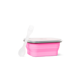 Pembe Katlanabilir Silikon Beslenme Kabı