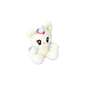 Beyaz Unicorn Şeklinde Çanta Süsü