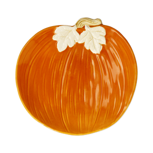 Balkabağı Şeklinde Turuncu Seramik Tabak