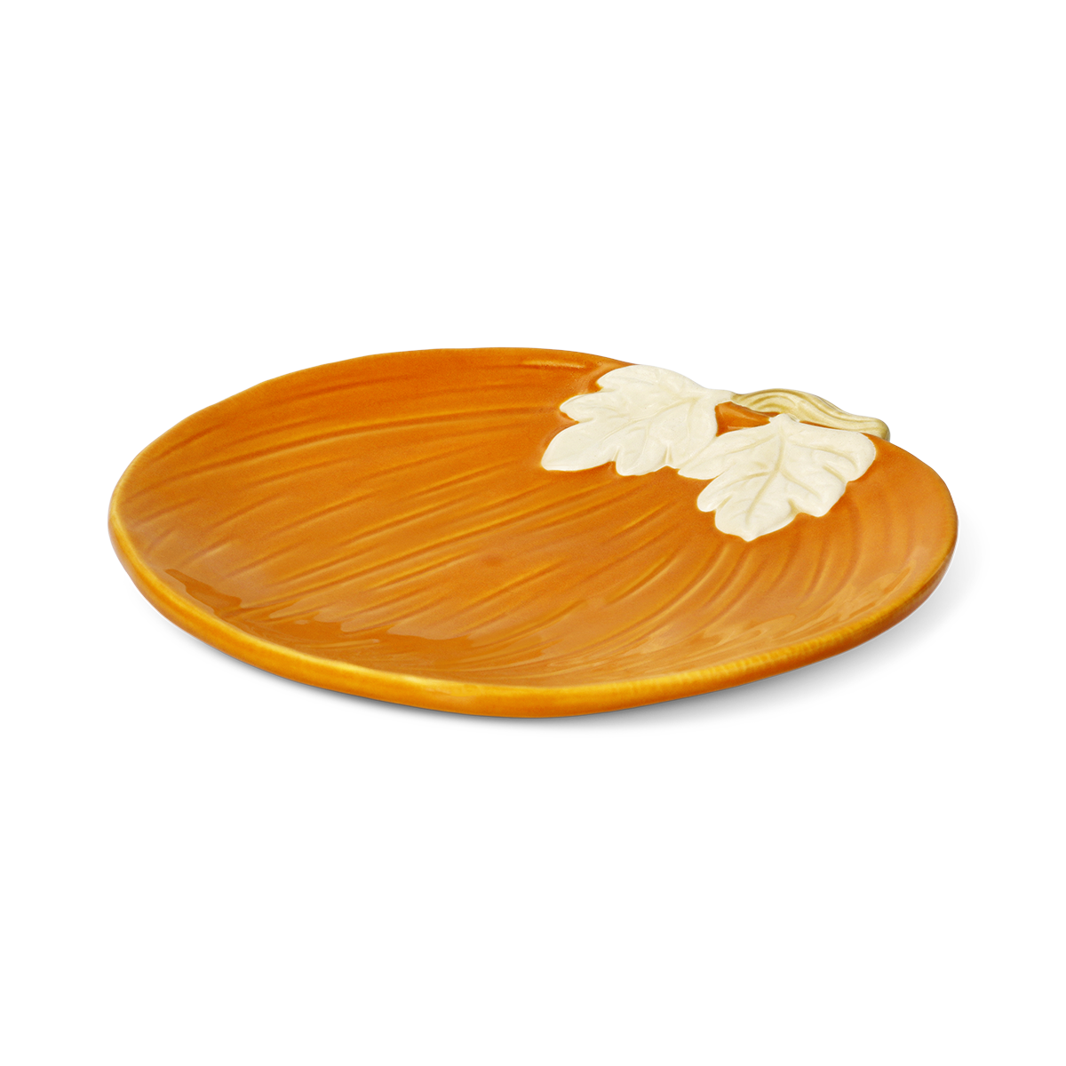 Balkabağı Şeklinde Turuncu Seramik Tabak