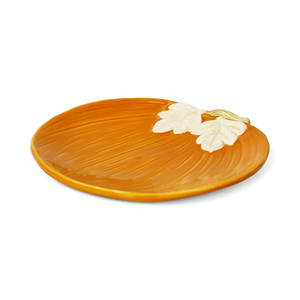 Balkabağı Şeklinde Turuncu Seramik Tabak