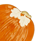 Balkabağı Şeklinde Turuncu Seramik Tabak