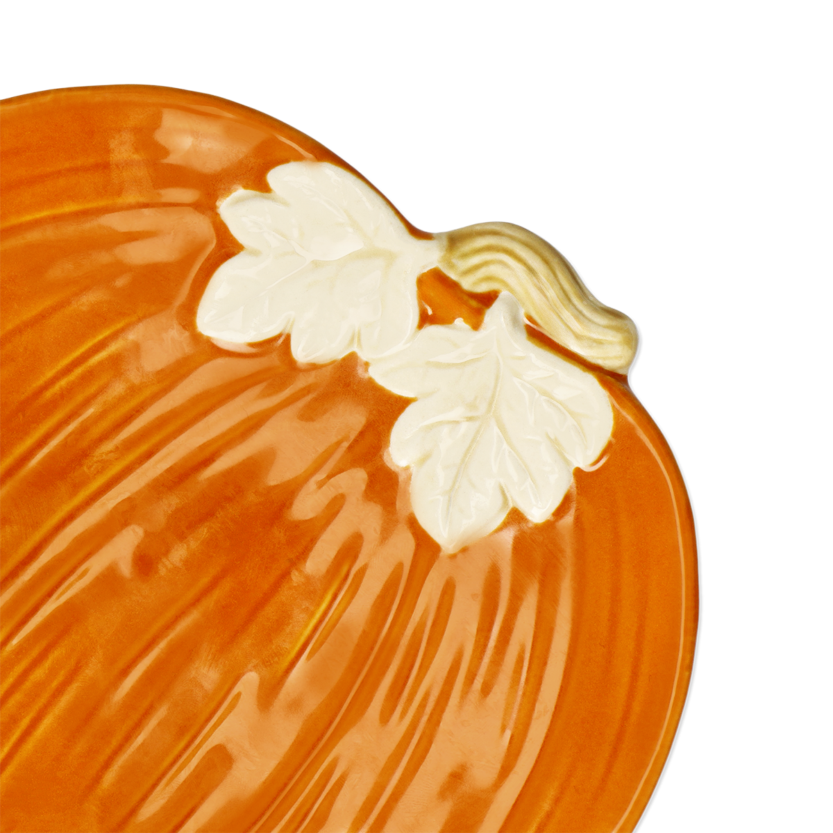 Balkabağı Şeklinde Turuncu Seramik Tabak