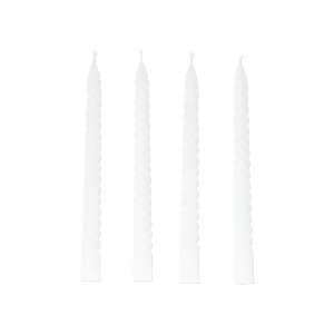 Beyaz Burgu Şamdan Mum Seti