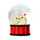SNOWGLOBE SMALL DIA 4,5CM FORTUNE COOKIE