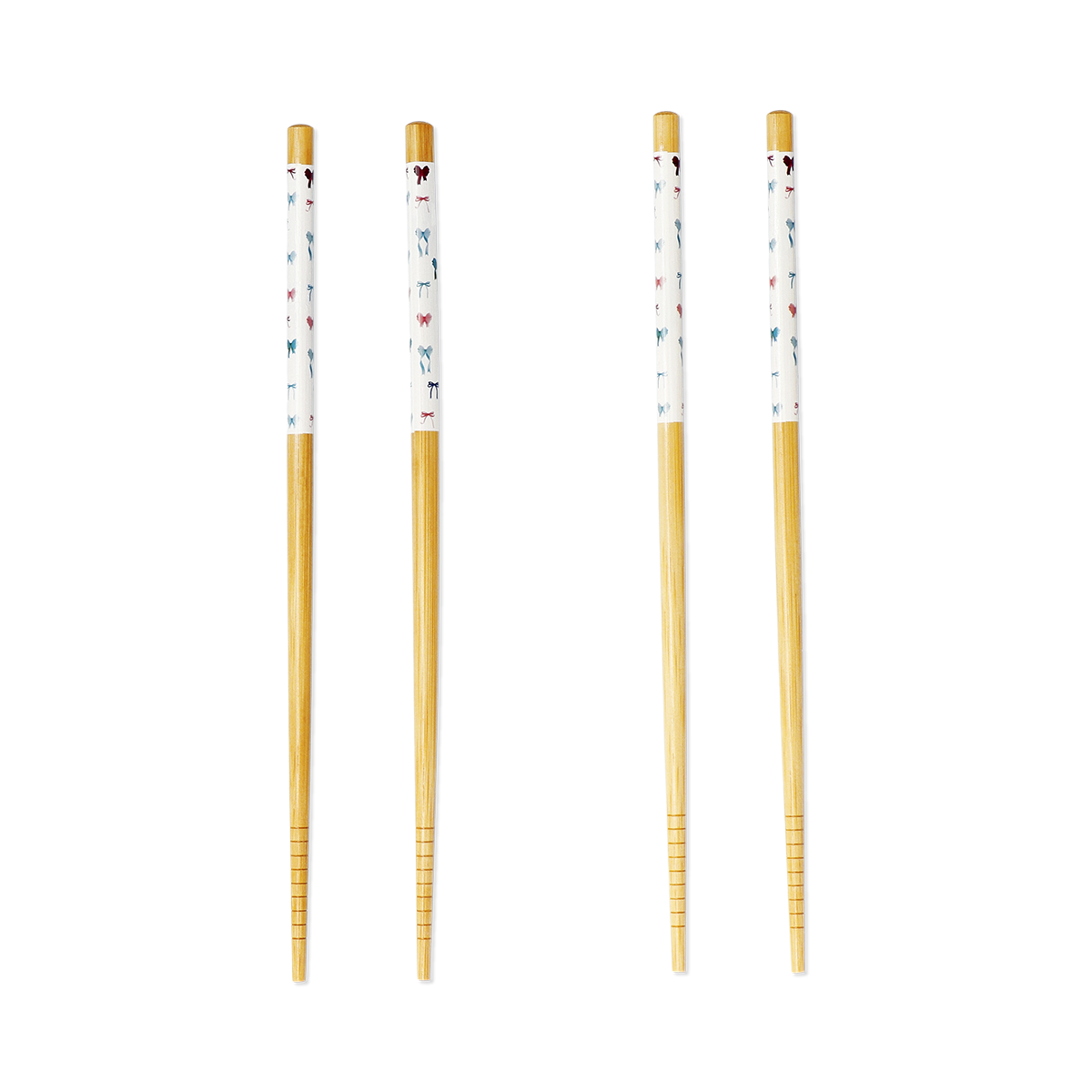 4 Çift Desenli Bambu Chopstick