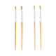 4 Çift Desenli Bambu Chopstick