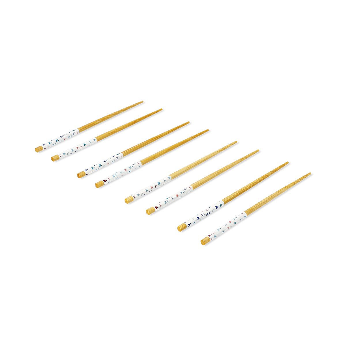 4 Çift Desenli Bambu Chopstick
