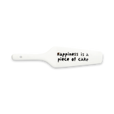 Beyaz Siyah Porselen Kek Servis Spatulası