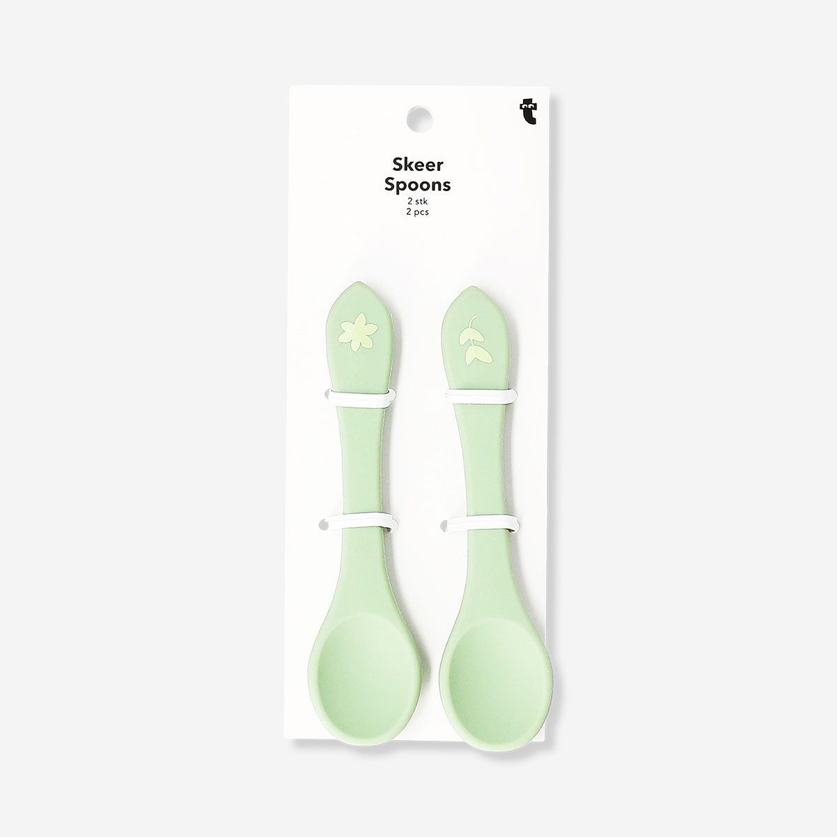 SPOON FOR BABY / TODDLER DUSTY GREEN 2-PACK