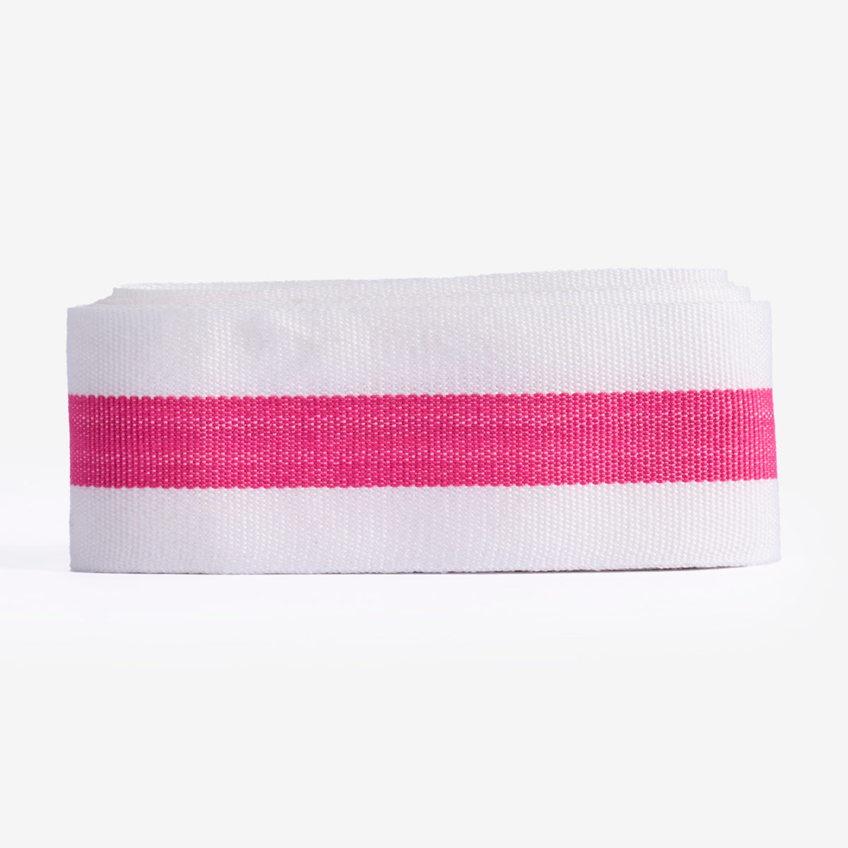Pembe Beyaz Çizgili Pamuk Kurdele 300 cm