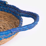 Mavi Kenarlı Hasır Tepsi 20 cm