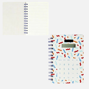 Konfeti Desenli Hesap Makineli Spiralli Defter
