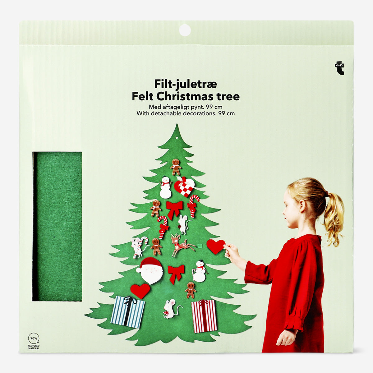 DIY CHRISTMAS TREE WITH ORNAMENTS FELT