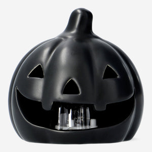 LED LIGHT CERAMIC AS PUMPKIN BLACK SMALL