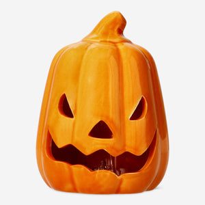 LED LIGHT CERAMIC AS PUMPKIN ORANGE LARGE