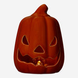 LED LIGHT CERAMIC AS PUMPKIN ORANGE LARGE