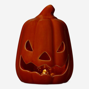 LED LIGHT CERAMIC AS PUMPKIN ORANGE LARGE